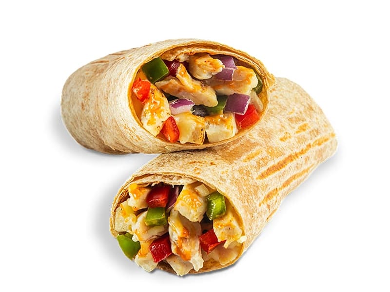 Chipotle Wrap, Tortilla bread, juicy & crispy chicken, iceberg, chipotle sauce & jalapeno, Sufraq Karachi